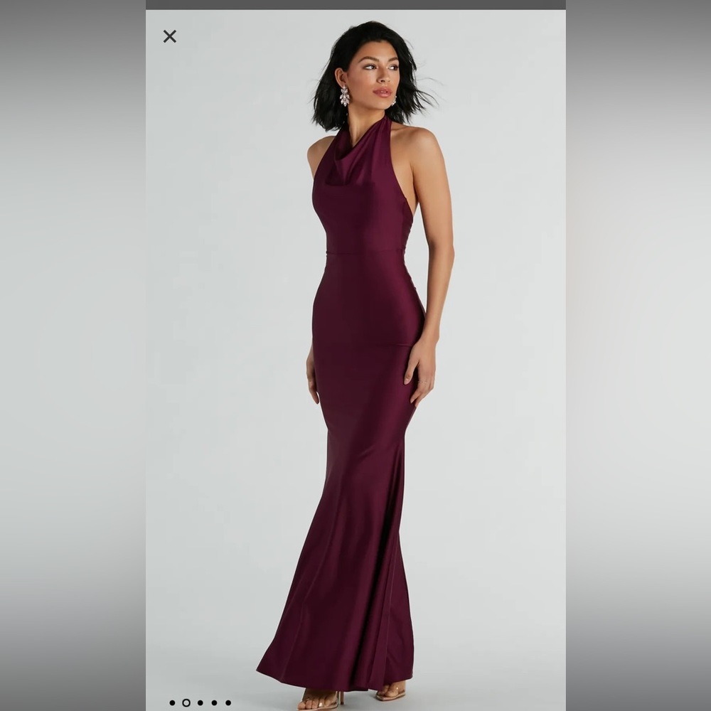Burgundy Windsor Halter Neck Formal Dress- new with tags!